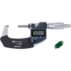 Mitutoyo - Electronic Outside Micrometers Type: Coolant-proof Minimum Measurement (Decimal Inch): 1.0000 - Exact Tooling