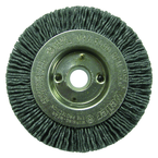 3" Diameter - 1/2 - 3/8" Arbor Hole - Abrasive Nylon Straight Nylox Wheel - Exact Tooling