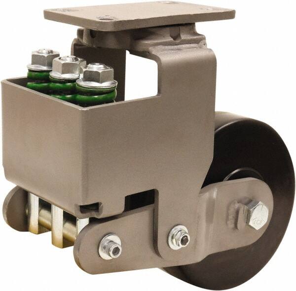 Hamilton - 8" Diam x 3" Wide, Phenolic Swivel Caster - 3,000 Lb Capacity, Top Plate Mount, 4-1/2" x 6-1/2" Plate, Roller Bearing Bearing - Exact Tooling