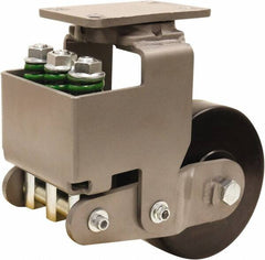 Hamilton - 8" Diam x 3" Wide, Phenolic Swivel Caster - 3,000 Lb Capacity, Top Plate Mount, 4-1/2" x 6-1/2" Plate, Roller Bearing Bearing - Exact Tooling