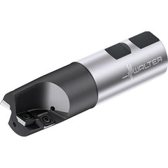Walter - 25mm Cut Diam, 13.3mm Max Depth of Cut, 25mm Shank Diam, 100mm OAL, Indexable Square Shoulder End Mill - Weldon Shank, 0° Lead Angle, Through Coolant, Series M4792-W - Exact Tooling