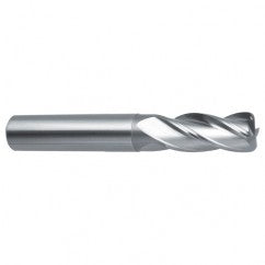 6mm Dia. x 57mm Overall Length 4-Flute Square End Solid Carbide SE End Mill-Round Shank-Center Cut-Uncoated - Exact Tooling