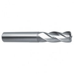 6mm Dia. x 57mm Overall Length 4-Flute Square End Solid Carbide SE End Mill-Round Shank-Center Cut-Uncoated - Exact Tooling