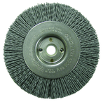 4" Diameter - 1/2 - 3/8" Arbor Hole - Abrasive Nylon Straight Nylox Wheel - Exact Tooling