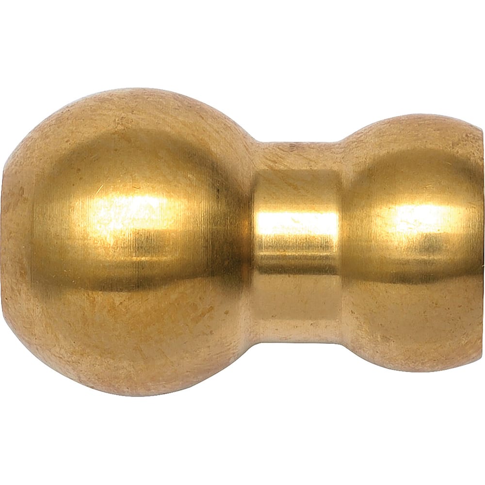 Loc-Line - Coolant Hose Adapters, Connectors & Sockets; Type: Adapter ; Hose Inside Diameter (Inch): 1/4 ; Thread Type: NonThreaded ; Connection Type: 15mm Ball Spherical (Fish Eye) ; Body Material: Brass ; Maximum Flow Rate (GPM): 4.17 - Exact Tooling