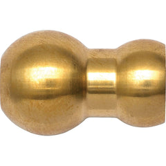Loc-Line - Coolant Hose Adapters, Connectors & Sockets; Type: Adapter ; Hose Inside Diameter (Inch): 1/4 ; Thread Type: NonThreaded ; Connection Type: 15mm Ball Spherical (Fish Eye) ; Body Material: Brass ; Maximum Flow Rate (GPM): 4.17 - Exact Tooling