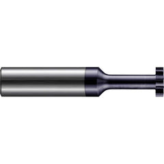 Harvey Tool - 1/8" Cut Diam, 3/32" Cut Width, 1/8" Shank, Straight-Tooth Woodruff Keyseat Cutter - Exact Tooling