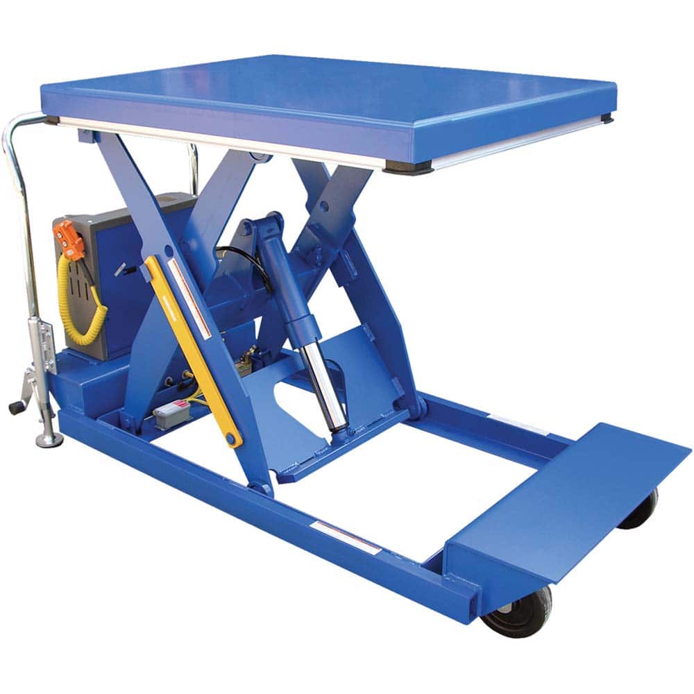 Vestil - Lifting Tables; Type: Lift Table ; Lift Style: Scissor ; Style: Hand Held Control ; Load Capacity (Lb.): 1000.000 ; Minimum Height (Inch): 10 ; Lift Height (Inch): 46 - Exact Tooling