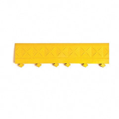 Ergo Advantage - 18" Long x 4" Wide x 1" Thick, Anti-Fatigue Modular Matting Anti-Fatigue Flooring - Male, 1 Interlocking Side, Yellow, For Dry Areas - Exact Tooling
