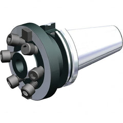 Kennametal - CV50F 2-3/4" Shank Diam Taper Shank 28.17mm Hole End Mill Holder/Adapter - 4-5/8" Nose Diam, 2.255" Projection, 1-8 Drawbar, Through-Spindle Coolant - Exact Tooling