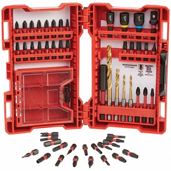 Milwaukee Tool - Power & Impact Screwdriver Bit Sets Point Type: Assorted Bit Type: Driver - Exact Tooling