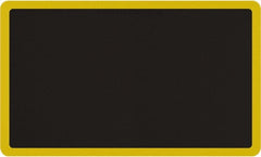 Smart Step - 5' Long x 3' Wide, Dry Environment, Anti-Fatigue Matting - Black with Yellow Borders, Urethane with Urethane Sponge Base, Beveled on All 4 Sides - Exact Tooling