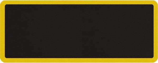 Smart Step - 5' Long x 2' Wide, Dry Environment, Anti-Fatigue Matting - Black with Yellow Borders, Urethane with Urethane Sponge Base, Beveled on All 4 Sides - Exact Tooling