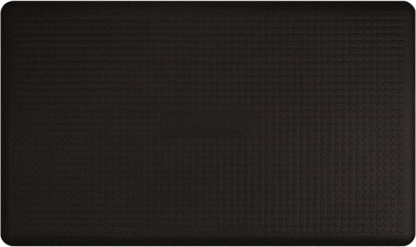 Smart Step - 5' Long x 3' Wide, Dry Environment, Anti-Fatigue Matting - Black, Urethane with Urethane Sponge Base, Beveled on 3 Sides - Exact Tooling