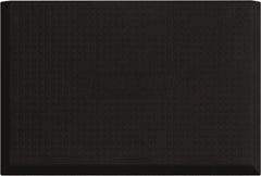 Smart Step - 3' Long x 2' Wide, Dry Environment, Anti-Fatigue Matting - Black, Urethane with Urethane Sponge Base, Beveled on 3 Sides - Exact Tooling