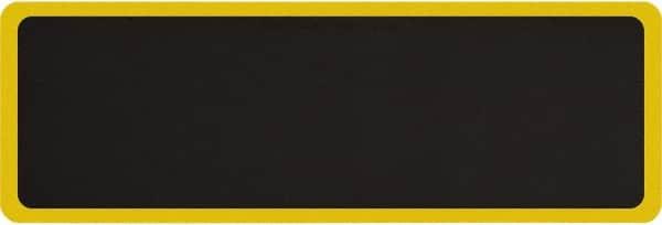 Smart Step - 6' Long x 2' Wide, Dry Environment, Anti-Fatigue Matting - Black with Yellow Borders, Urethane with Urethane Sponge Base, Beveled on All 4 Sides - Exact Tooling