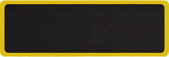 Smart Step - 6' Long x 2' Wide, Dry Environment, Anti-Fatigue Matting - Black with Yellow Borders, Urethane with Urethane Sponge Base, Beveled on All 4 Sides - Exact Tooling