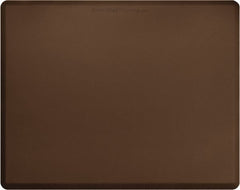 Smart Step - 5' Long x 4' Wide, Dry Environment, Anti-Fatigue Matting - Brown with Yellow Borders, Urethane with Urethane Sponge Base, Beveled on All 4 Sides - Exact Tooling