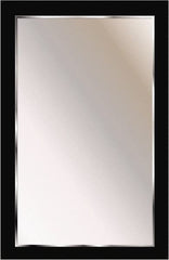PRO-SAFE - 16" Wide x 22" High, Theft Resistant, Rectangle Glass Washroom Mirror - Stainless Steel Frame - Exact Tooling