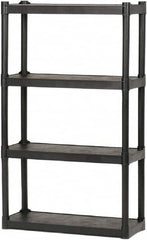 Ability One - Plastic Shelving; Type: Structural Plastic Open Shelving ; Shelf Capacity (Lb.): 75 ; Width (Inch): 32 ; Height (Inch): 54 ; Depth: 13 ; Number of Shelves: 4 - Exact Tooling