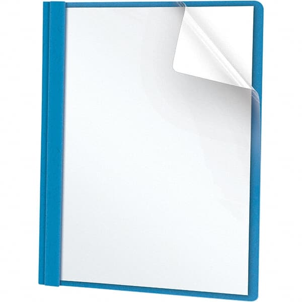 UNIVERSAL - 11" Long x 8-1/2" Wide Report Cover with Tang/Prong Binding - Light Blue - Exact Tooling