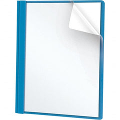 UNIVERSAL - 11" Long x 8-1/2" Wide Report Cover with Tang/Prong Binding - Light Blue - Exact Tooling