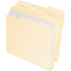 Pendaflex - 11-5/8 x 9-1/2", Letter Size, Manila, File Folders with Top Tab - 11 Point Stock, Assorted Tab Cut Location - Exact Tooling