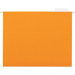 UNIVERSAL - 9-1/2x11-3/4", Letter Size, Orange, Hanging File Folder - 11 Point Stock, 1/5 Tab Cut Location - Exact Tooling
