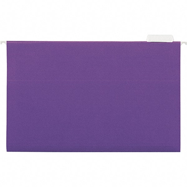 UNIVERSAL - 9-1/2x11-3/4", Legal, Violet, Hanging File Folder - 11 Point Stock, 1/5 Tab Cut Location - Exact Tooling