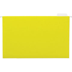 UNIVERSAL - 9-1/2x11-3/4", Legal, Yellow, Hanging File Folder - 11 Point Stock, 1/5 Tab Cut Location - Exact Tooling