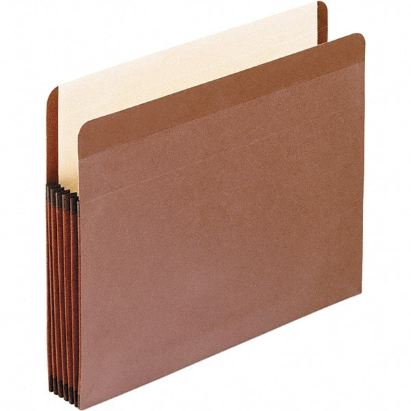 Pendaflex - 14-3/4 x 9-1/2", Legal, Brown, Expandable File Folders with Drop Front & End Tab Pocket - Straight Tab Cut Location - Exact Tooling