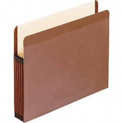 Pendaflex - 14-3/4 x 9-1/2", Legal, Brown, Expandable File Folders with Drop Front & End Tab Pocket - Straight Tab Cut Location - Exact Tooling