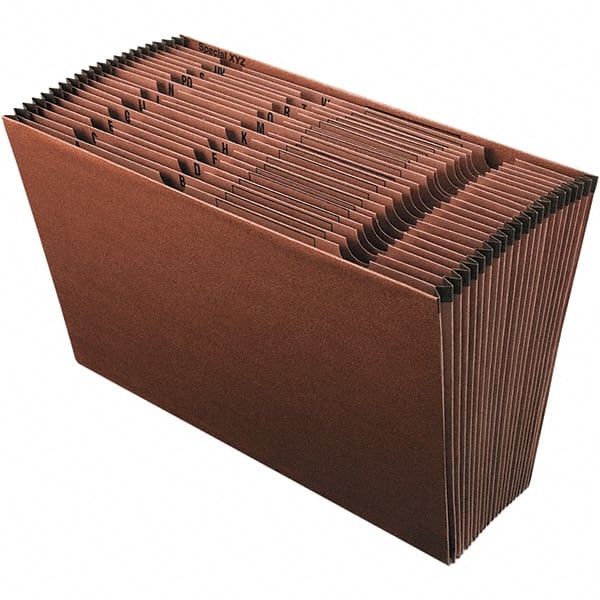 Pendaflex - 15 x 10", Legal, Redrope, A-Z Indexed Expanding Files - Assorted Tab Cut Location - Exact Tooling