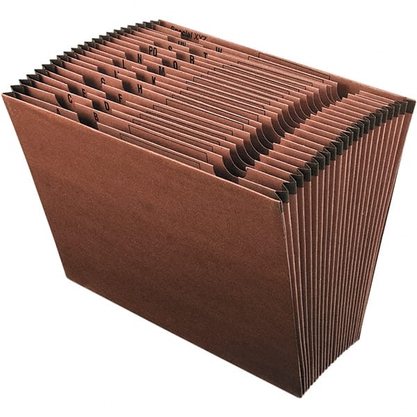 Pendaflex - 12 x 10", Letter Size, Redrope, A-Z Indexed Expanding Files - Assorted Tab Cut Location - Exact Tooling