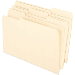 Pendaflex - 14-5/8 x 9-1/2", Legal, Manila, File Folders with Top Tab - 11 Point Stock, Assorted Tab Cut Location - Exact Tooling