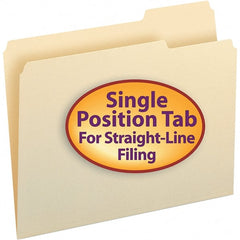 SMEAD - 11-5/8 x 9-1/2", Letter Size, Manila, File Folders with Top Tab - 11 Point Stock, 1/3 Tab Cut Location - Exact Tooling