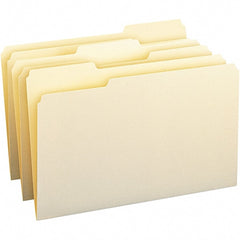 SMEAD - 14-3/4 x 9-1/2", Legal, Manila, File Folders with Top Tab - 11 Point Stock, Assorted Tab Cut Location - Exact Tooling