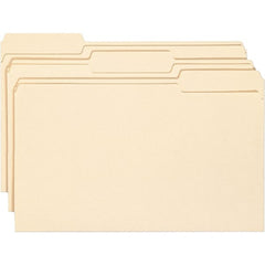 SMEAD - 14-3/4 x 9-1/2", Legal, Manila, File Folders with Top Tab - 11 Point Stock, Assorted Tab Cut Location - Exact Tooling