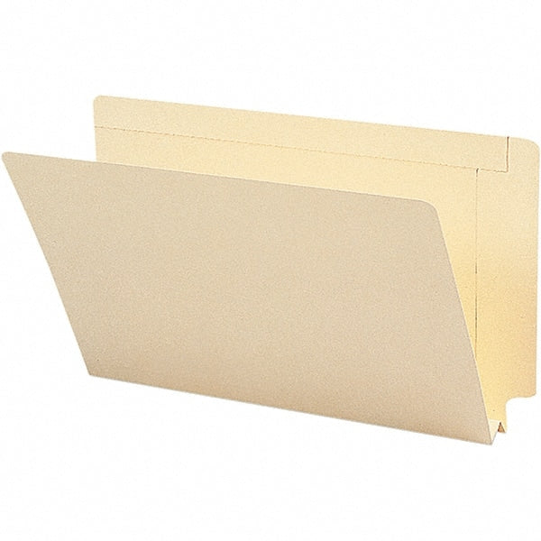 SMEAD - 15-1/4 x 9-1/2", Legal, Manila, File Folders with End Tab - 14 Point Stock, Straight Tab Cut Location - Exact Tooling