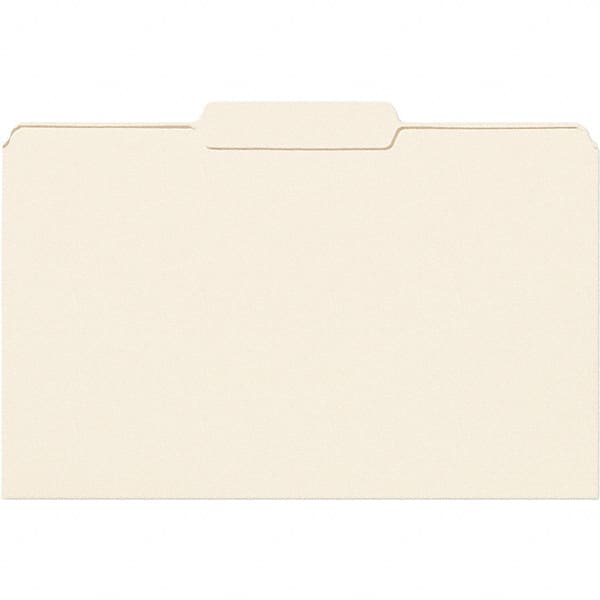 SMEAD - 14-3/4 x 9-1/2", Legal, Manila, File Folders with Top Tab - 11 Point Stock, 1/3 Tab Cut Location - Exact Tooling