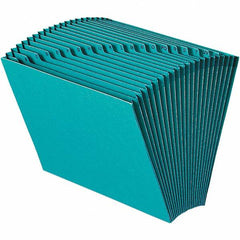 SMEAD - 12 x 10", Letter Size, Teal, A-Z Indexed Expanding Files - Assorted Tab Cut Location - Exact Tooling