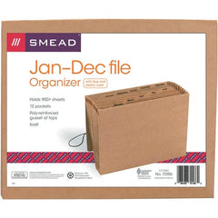 SMEAD - 12 x 10", Letter Size, Kraft, Expansion Folders - Assorted Tab Cut Location - Exact Tooling