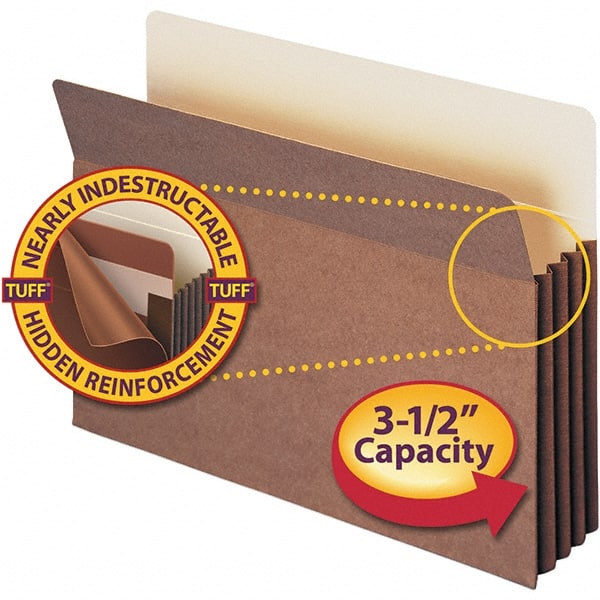 SMEAD - 14-3/4 x 9-1/2", Legal, Redrope, 3-1/2" Expanding Wallet - Straight Tab Cut Location - Exact Tooling