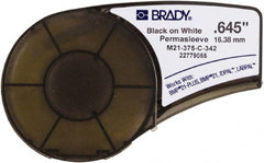 Brady - 0.645" Wide, White Heat Shrinkable Polyolefin Heat Shrink Tubing - For BMP21 Plus Portable Label Printer, IDPAL Handheld Label Maker - Exact Tooling