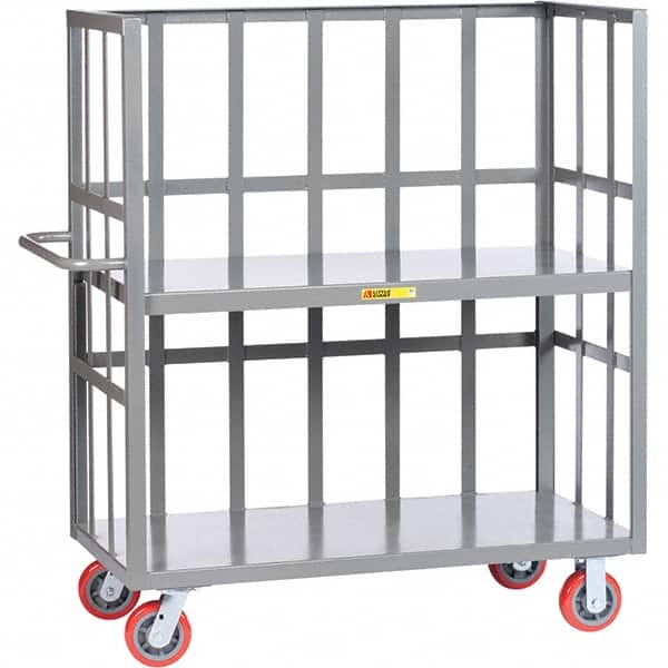 Little Giant - 3,600 Lb Capacity, 2 Shelf, 3-Sided Truck - 60" Long x 30" Wide x 57" High - Exact Tooling