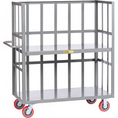 Little Giant - 3,600 Lb Capacity, 2 Shelf, 3-Sided Truck - 60" Long x 30" Wide x 57" High - Exact Tooling