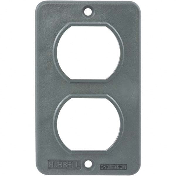 Hubbell Wiring Device-Kellems - Electrical Outlet Box & Switch Box Accessories Accessory Type: Box Cover Material: PBT Resin - Exact Tooling