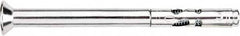 Powers Fasteners - 1/4" Diam, 5/16" Drill, 2-1/4" OAL, 1-3/4" Min Embedment Sleeve Concrete Anchor - 1018 Steel, Zinc-Plated Finish, Flat Head, Combination Slotted/Phillips Drive, 2-1/4" Thread Length - Exact Tooling