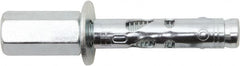 Powers Fasteners - 1/4" Diam, 5/16" Drill, 1-1/2" OAL, 2" Min Embedment Sleeve Concrete Anchor - 1018 Steel, Zinc-Plated Finish, Hex Head, Hex Drive, 1-1/2" Thread Length - Exact Tooling