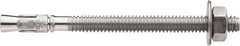 Powers Fasteners - 1/4" Diam, 1/4" Drill, 1-3/4" OAL, 2-3/4" Min Embedment Wedge Expansion Concrete Anchor - 316 Stainless Steel, Hex Nut Head, Hex Drive, 3/4" Thread Length - Exact Tooling